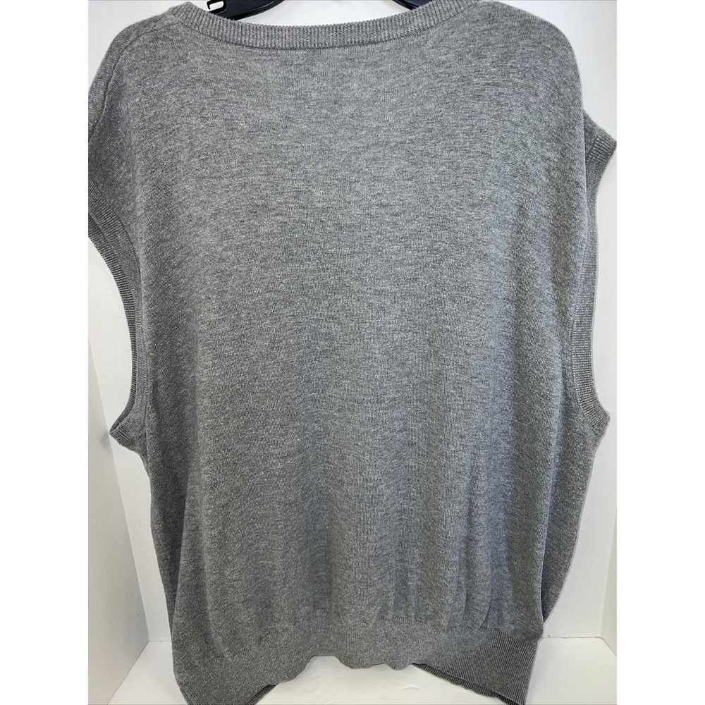 Saddlebred Vest Men's 2XLT Light Gray V Neck - Picture 2 of 3